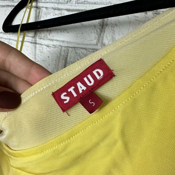 STAUD Dress Serena Maxi One Shoulder Sleeve Colorblock Stripe Capri Multi S - Picture 3 of 10